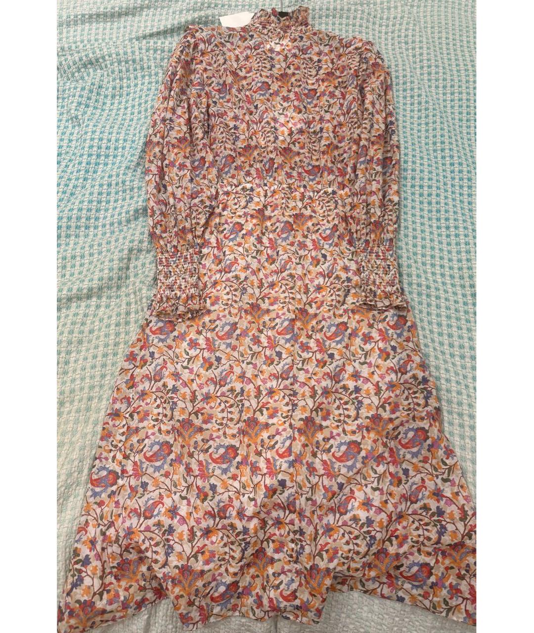 ISABEL MARANT ETOILE Мульти хлопковое повседневное платье, фото 5