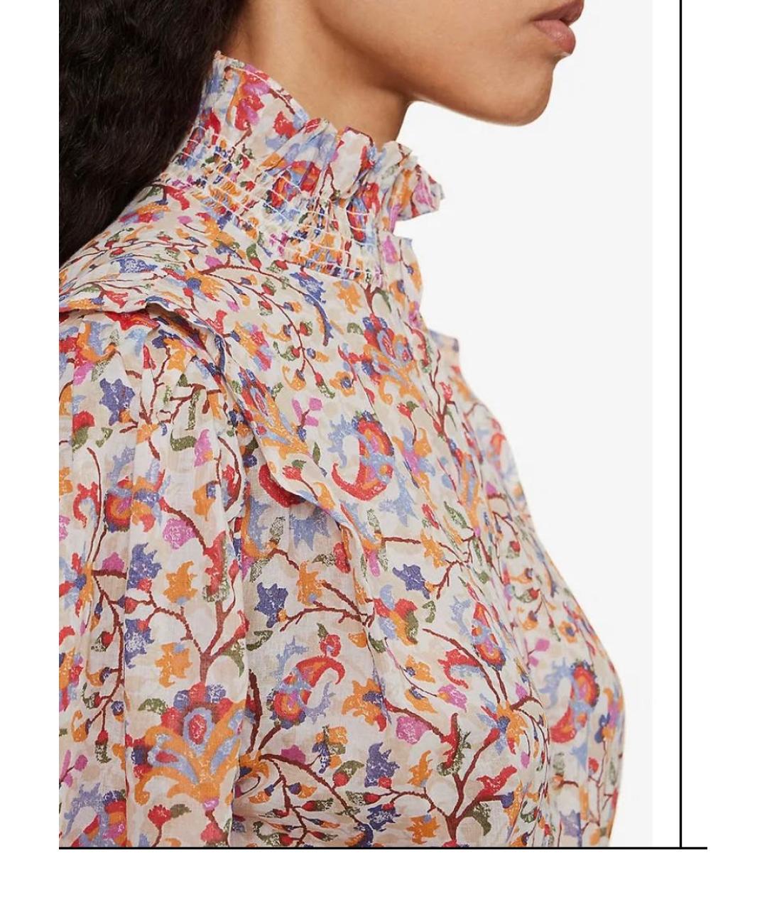 ISABEL MARANT ETOILE Мульти хлопковое повседневное платье, фото 8