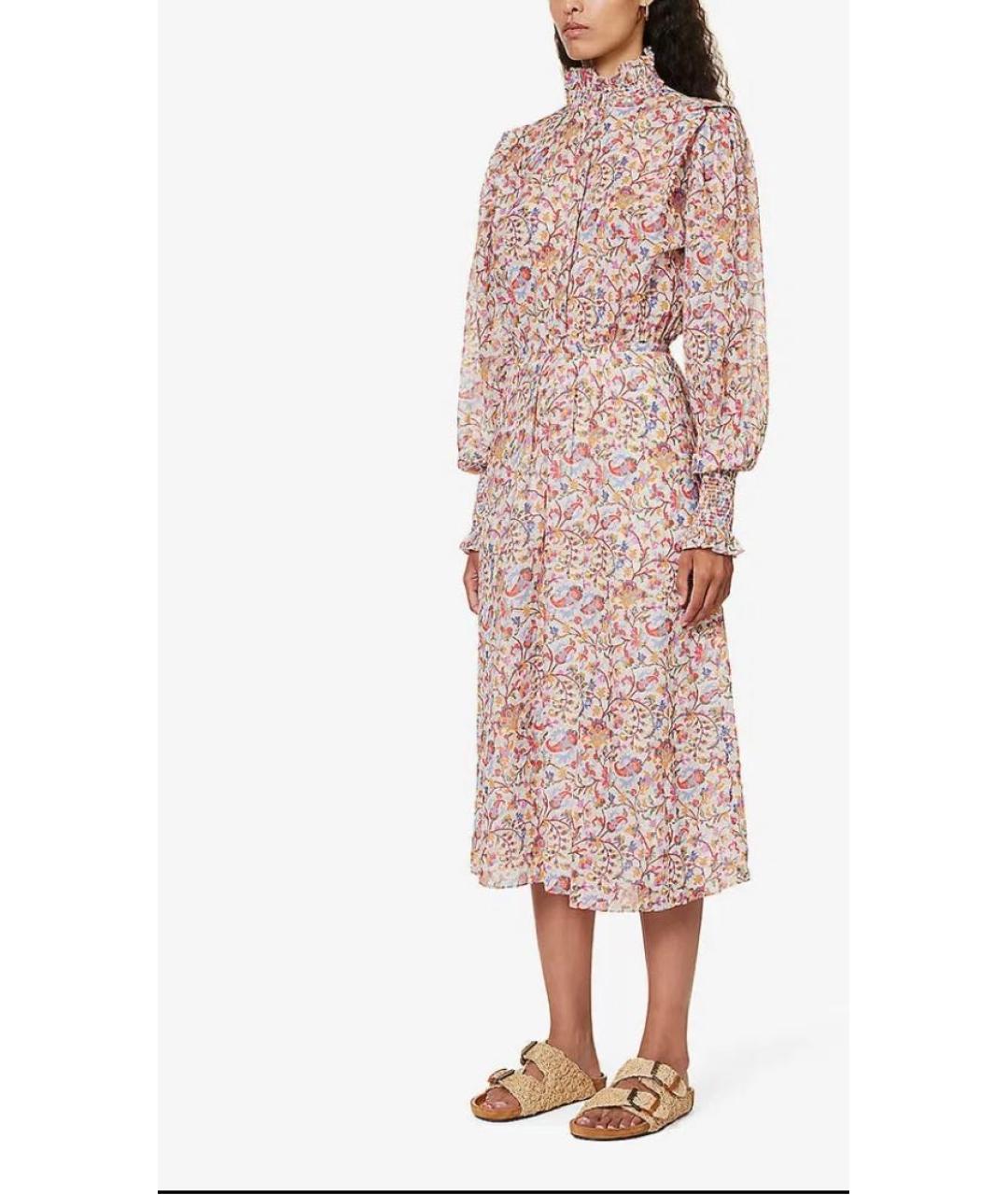ISABEL MARANT ETOILE Мульти хлопковое повседневное платье, фото 7