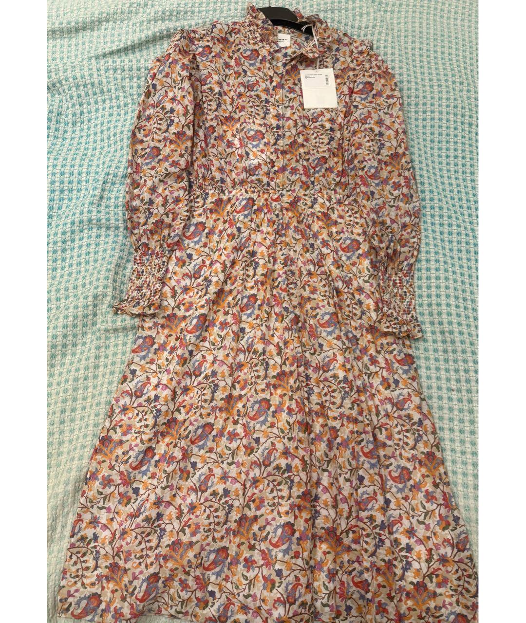 ISABEL MARANT ETOILE Мульти хлопковое повседневное платье, фото 2