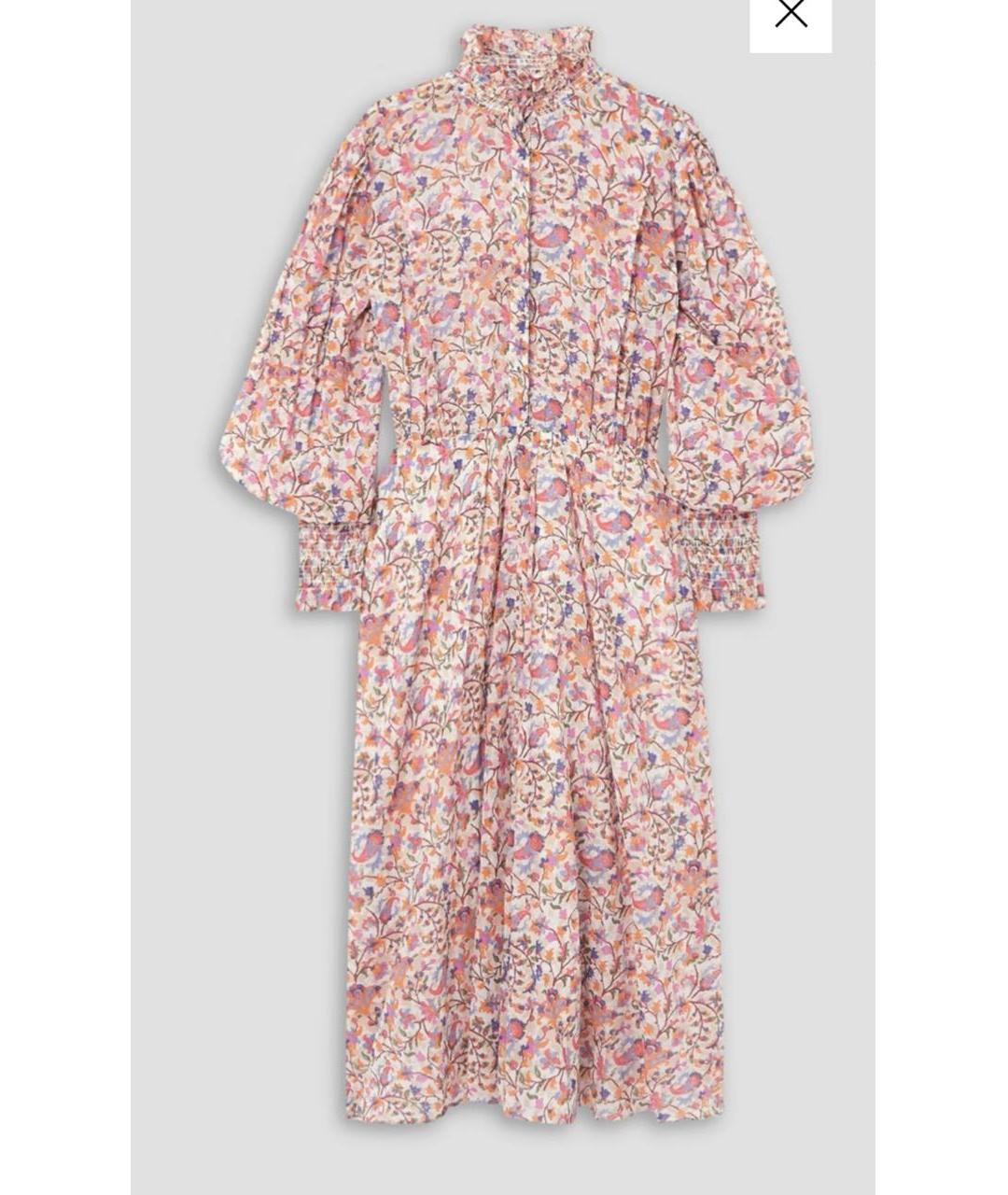 ISABEL MARANT ETOILE Мульти хлопковое повседневное платье, фото 9