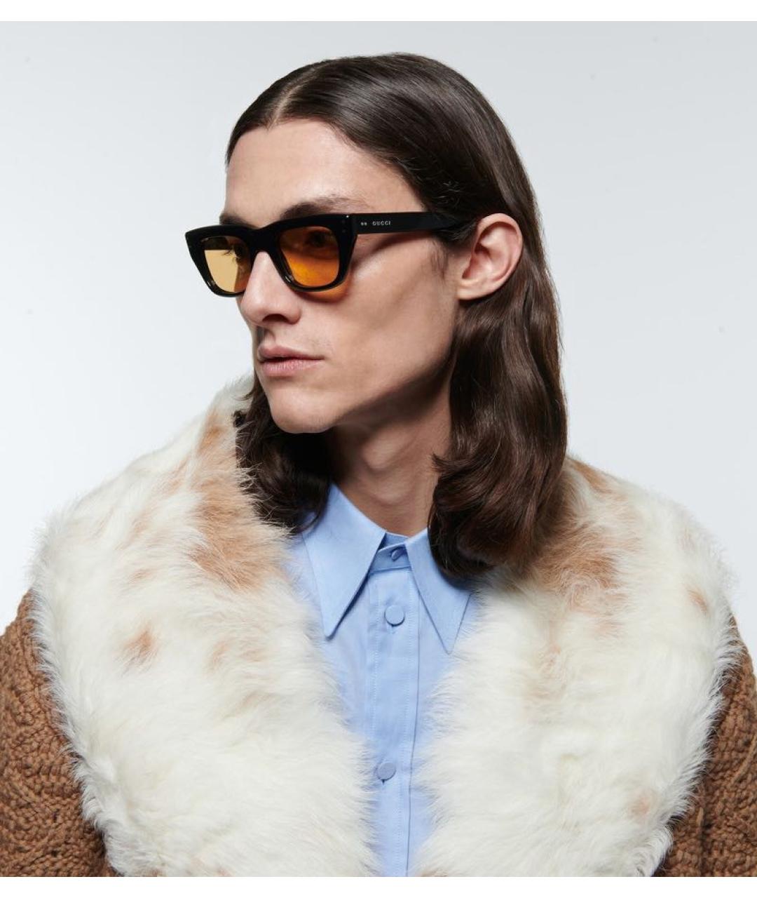 GUCCI Черные пластиковые солнцезащитные очки, фото 2