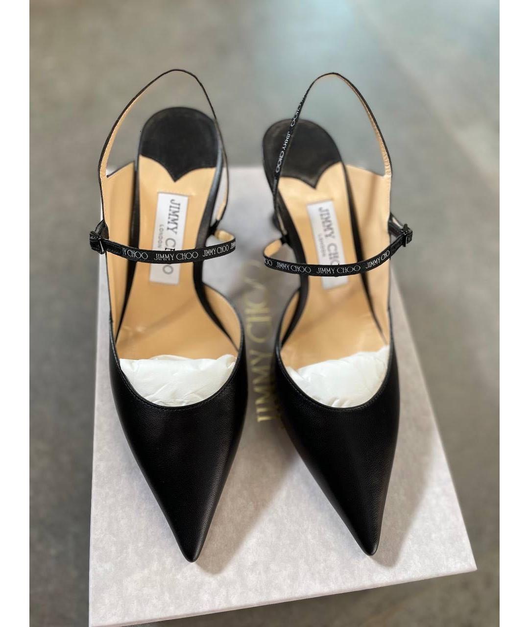 JIMMY CHOO Черные кожаные туфли, фото 3