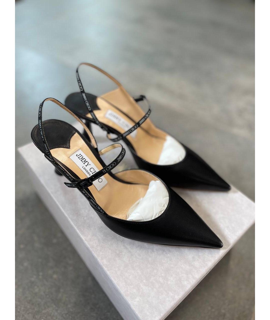 JIMMY CHOO Черные кожаные туфли, фото 2