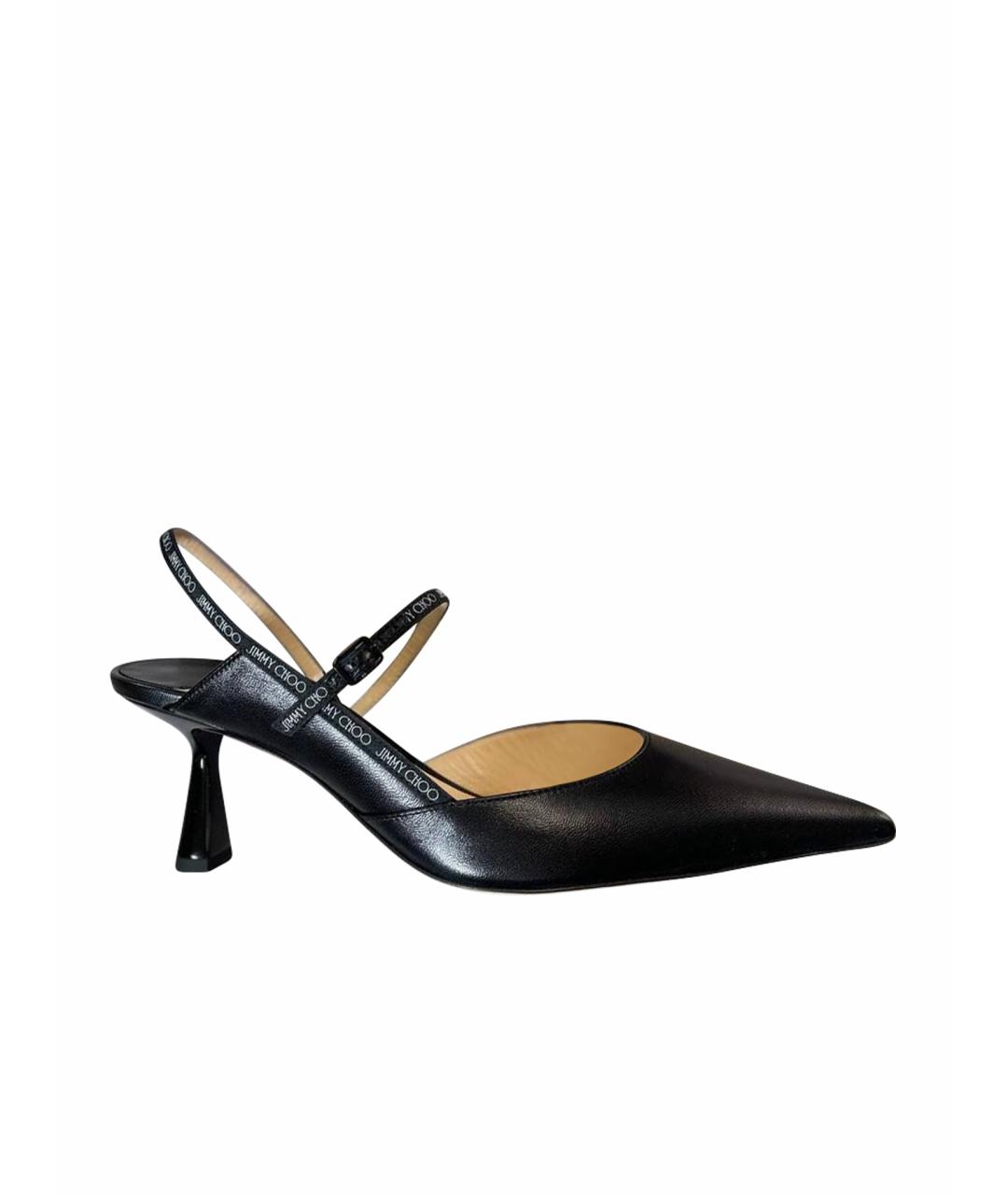 JIMMY CHOO Черные кожаные туфли, фото 1