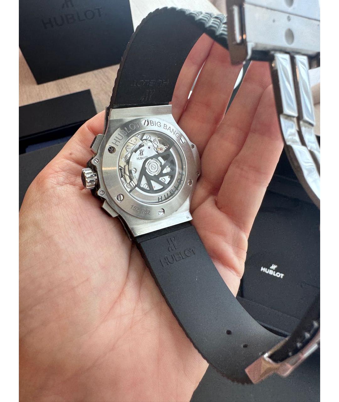 HUBLOT Черные стальные часы, фото 8