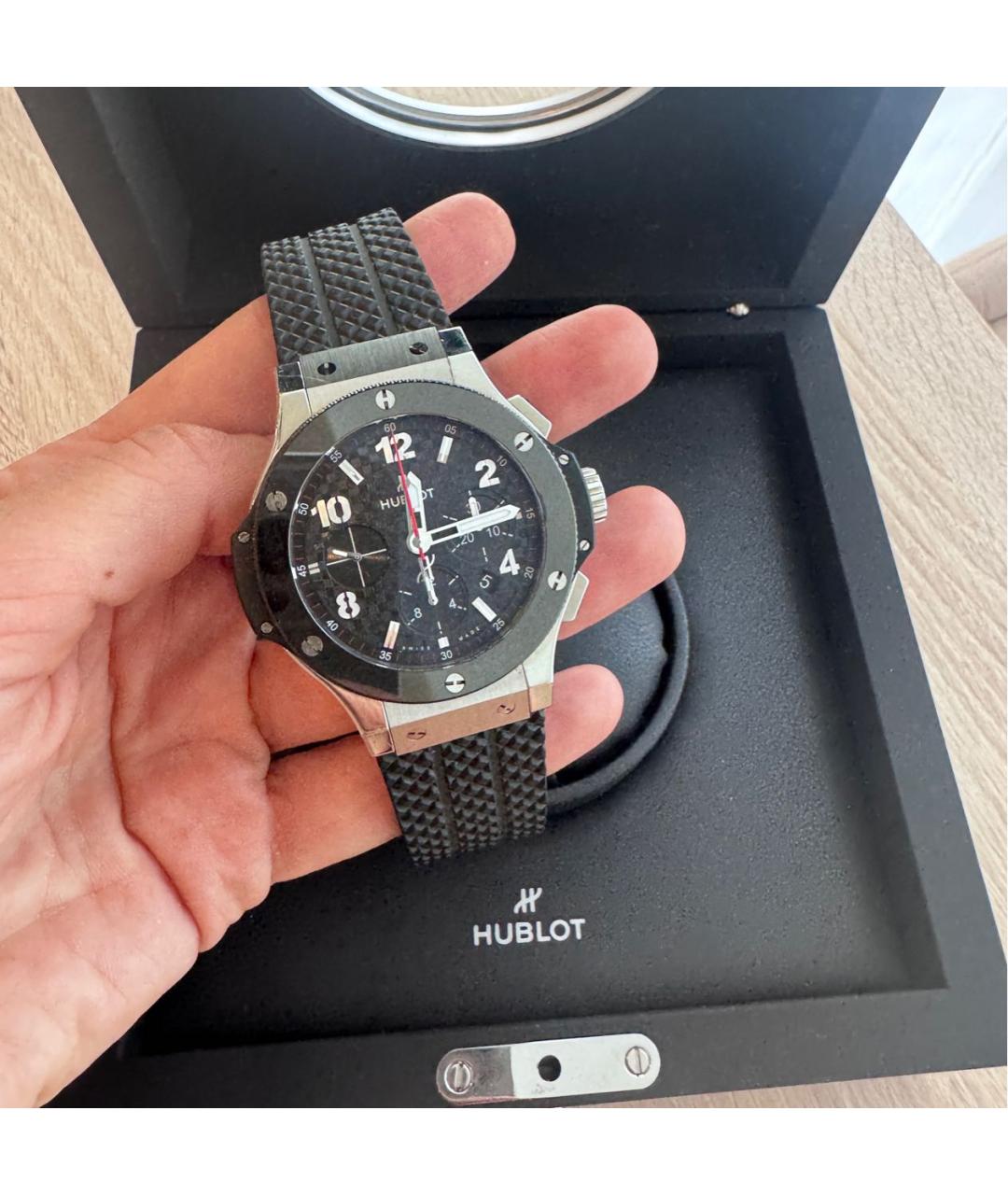 HUBLOT Черные стальные часы, фото 7