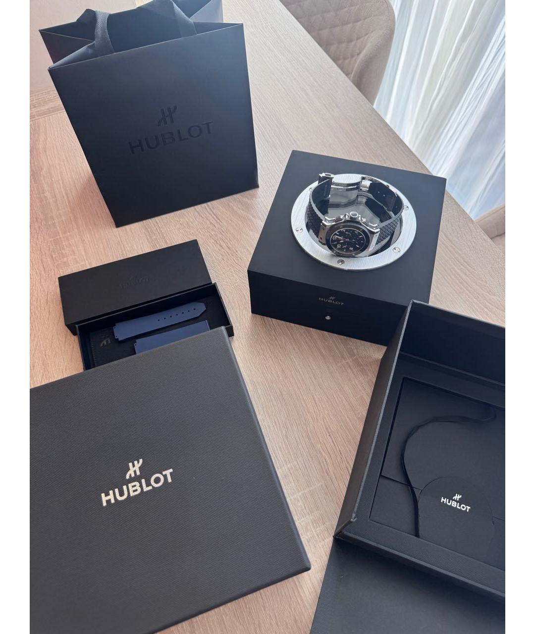 HUBLOT Черные стальные часы, фото 4