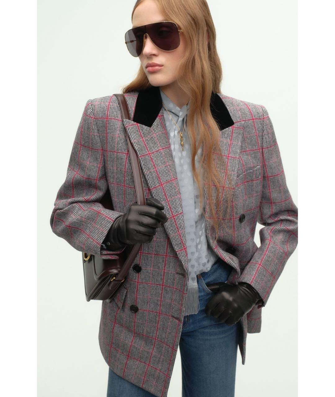 GUCCI Золотые металлические солнцезащитные очки, фото 6