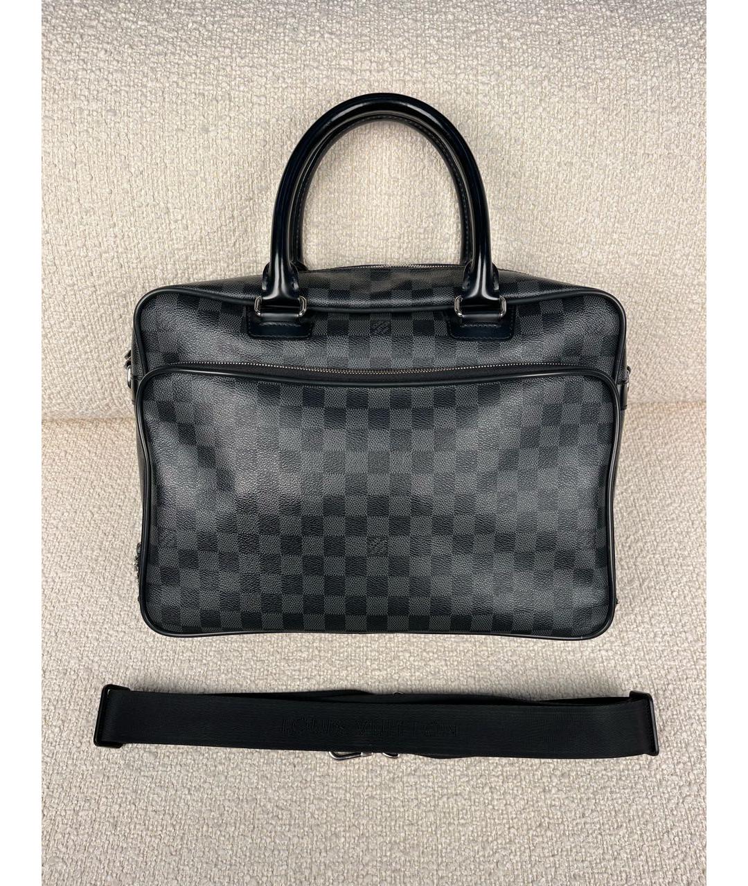 LOUIS VUITTON Черный портфель, фото 7