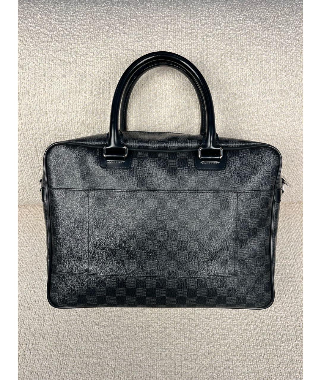 LOUIS VUITTON Черный портфель, фото 3