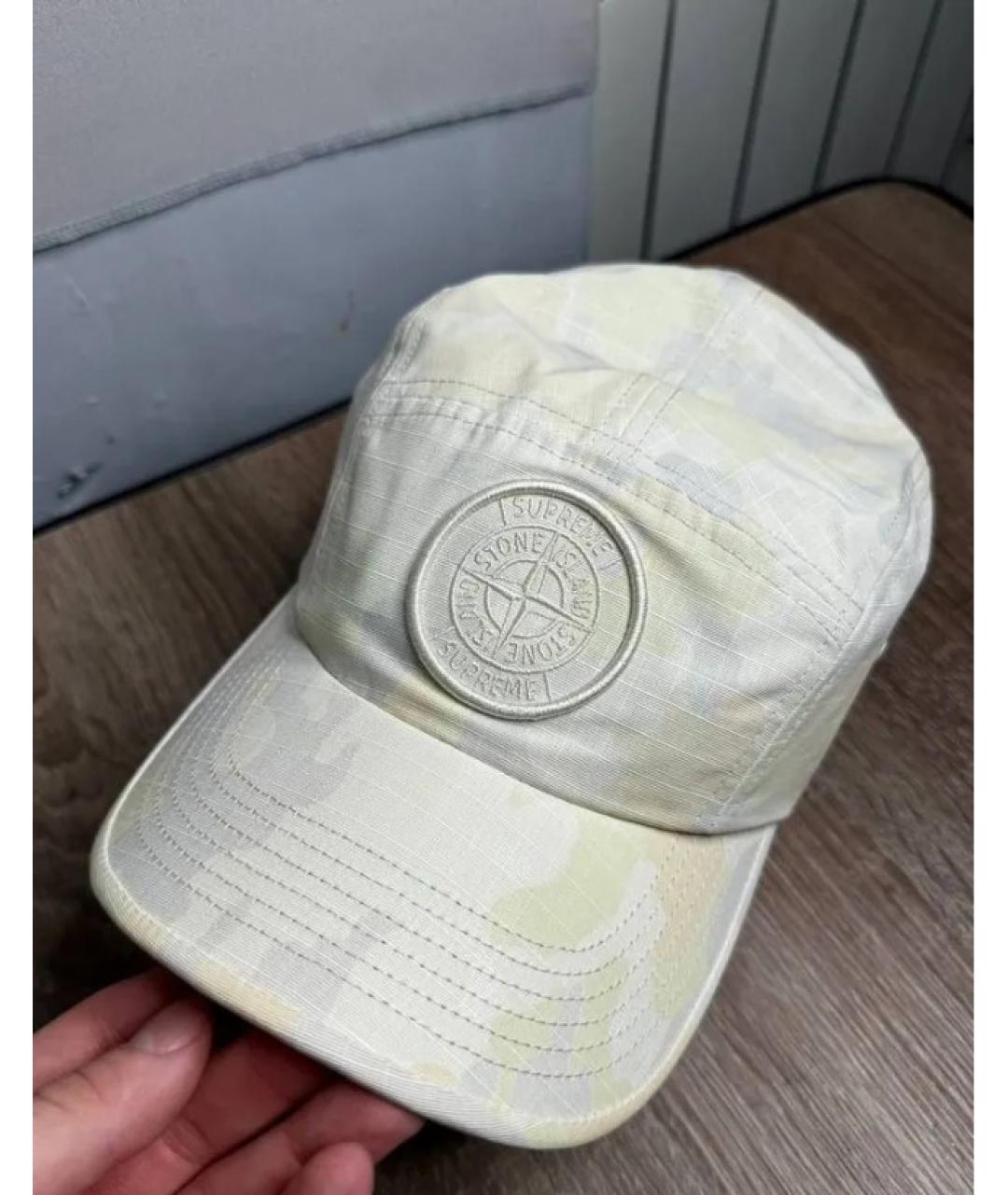 STONE ISLAND Бежевая кепка/бейсболка, фото 3