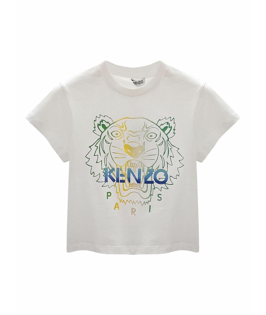KENZO Белая хлопковая футболка, фото 1