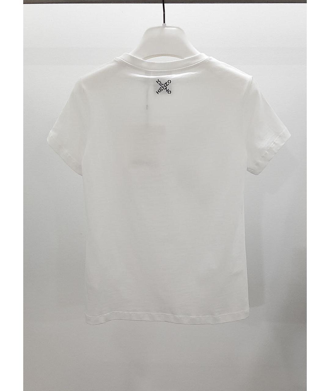 KENZO Белая хлопковая футболка, фото 2