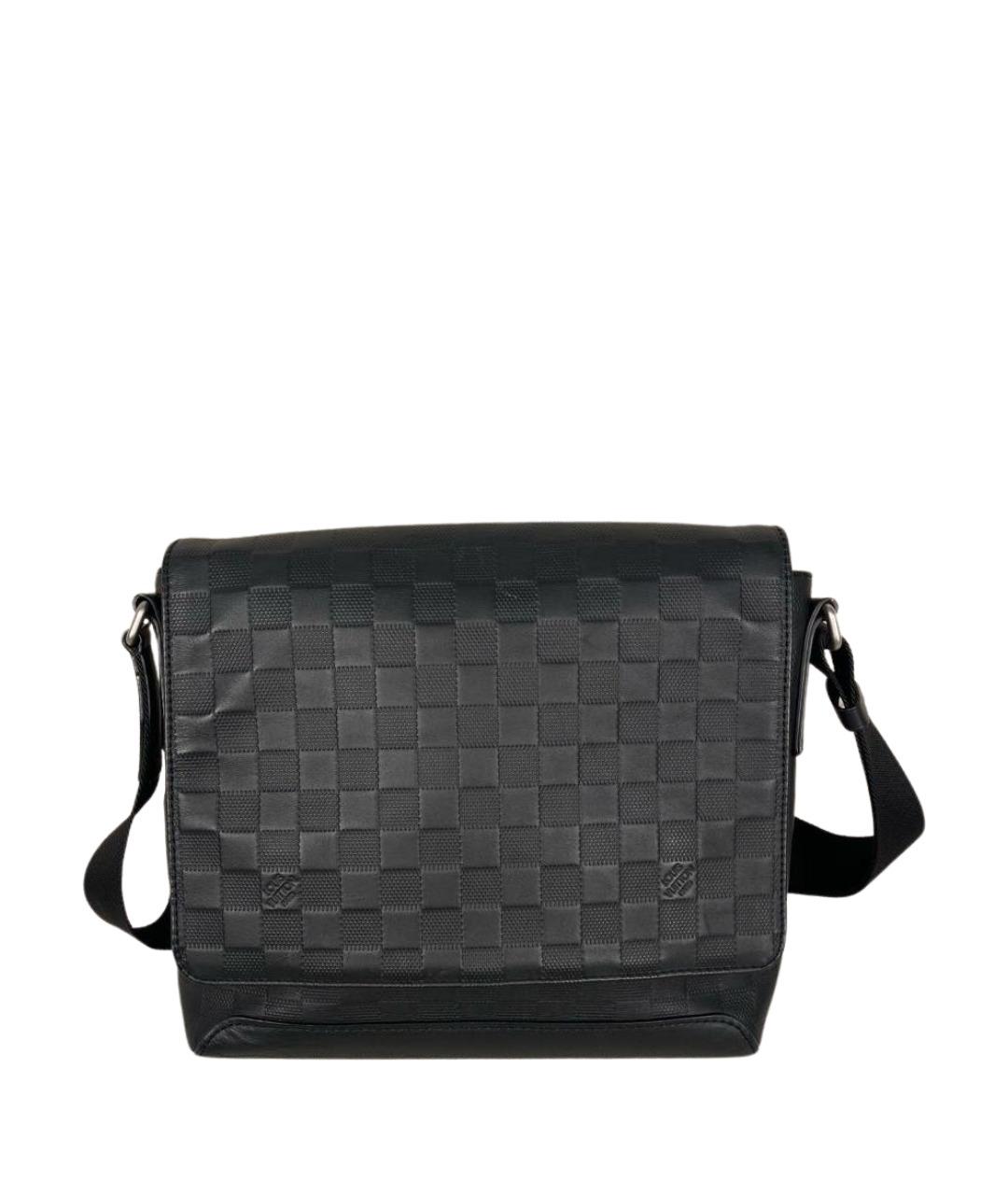 LOUIS VUITTON Черная кожаная сумка на плечо, фото 1