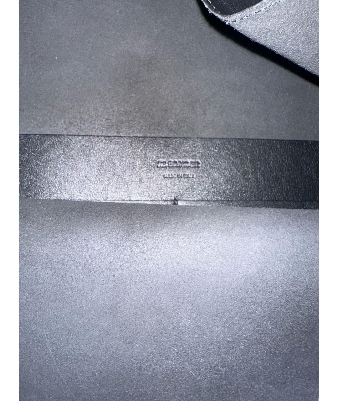 JIL SANDER Черная кожаная сумка тоут, фото 4