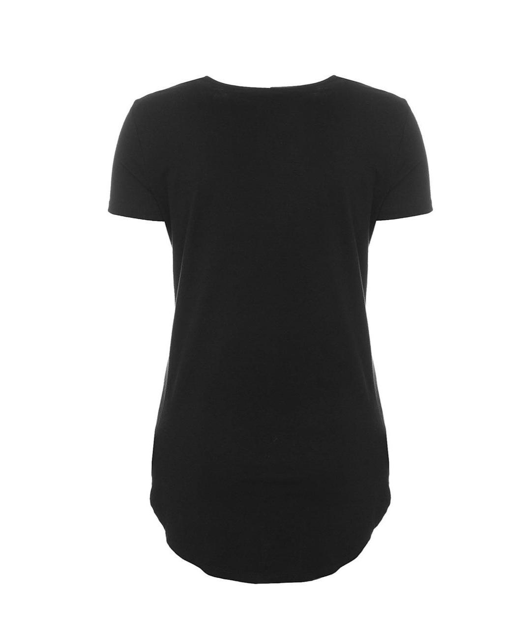 ROBERTO CAVALLI Черная вискозная футболка, фото 2