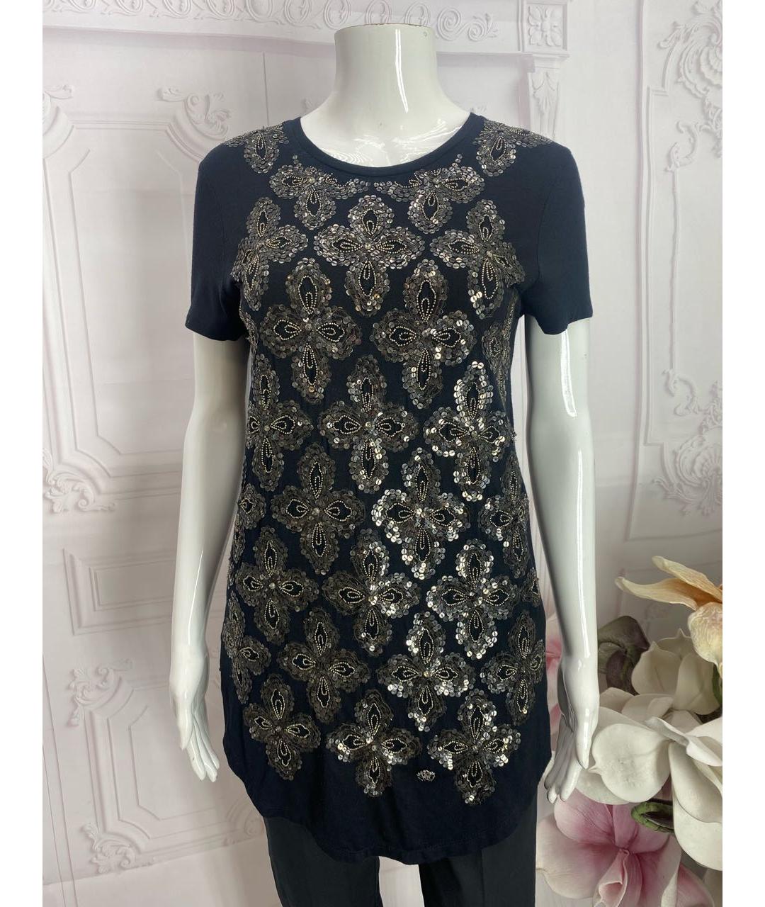 ROBERTO CAVALLI Черная вискозная футболка, фото 5