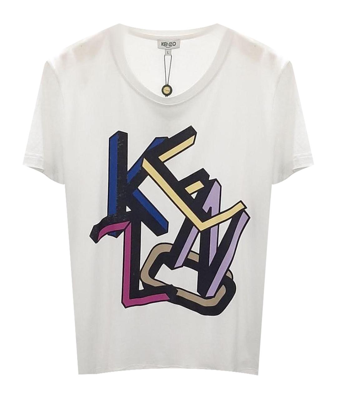 KENZO Белая футболка, фото 1