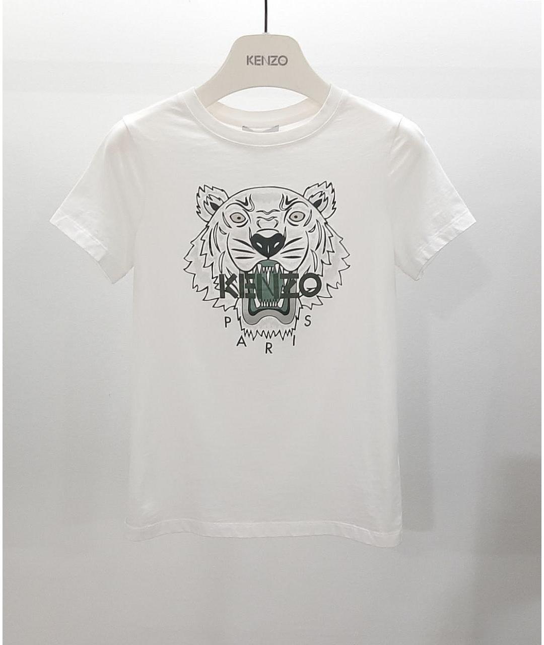 KENZO Белая хлопковая футболка, фото 3