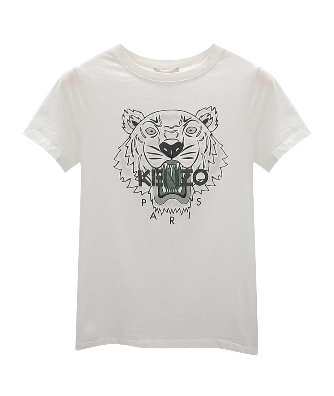 KENZO Белая хлопковая футболка, фото 1