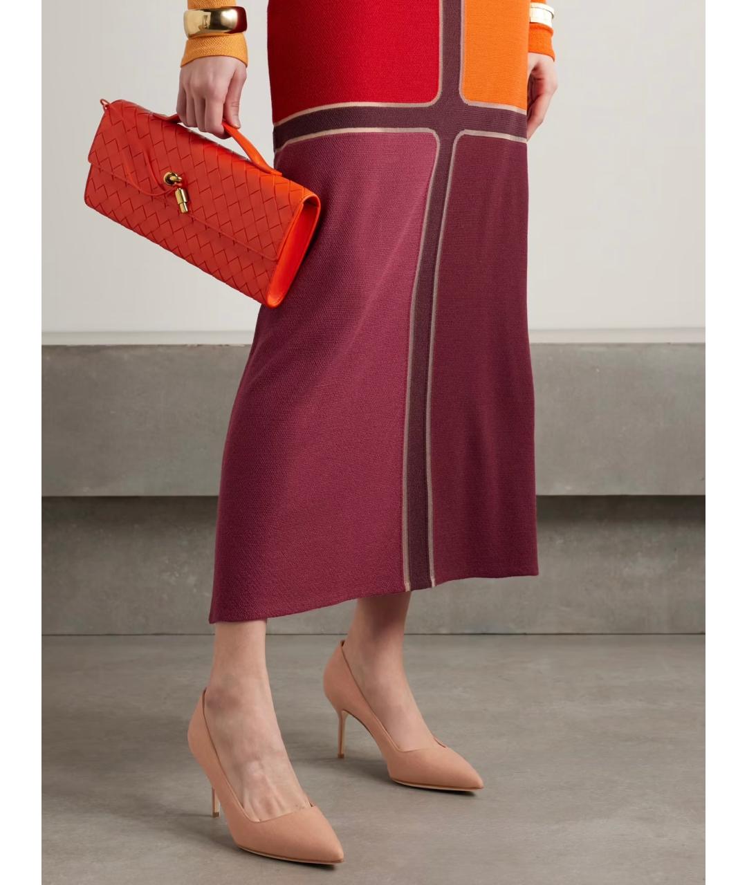 MANOLO BLAHNIK Розовые текстильные туфли, фото 2