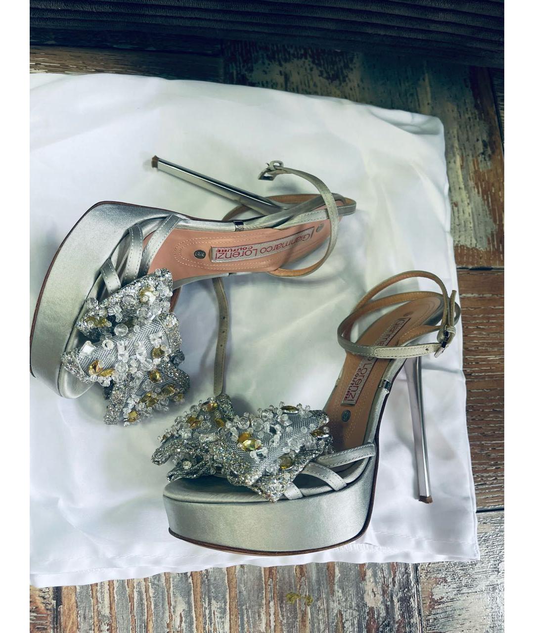 GIAN MARCO LORENZI Серебряные босоножки, фото 3