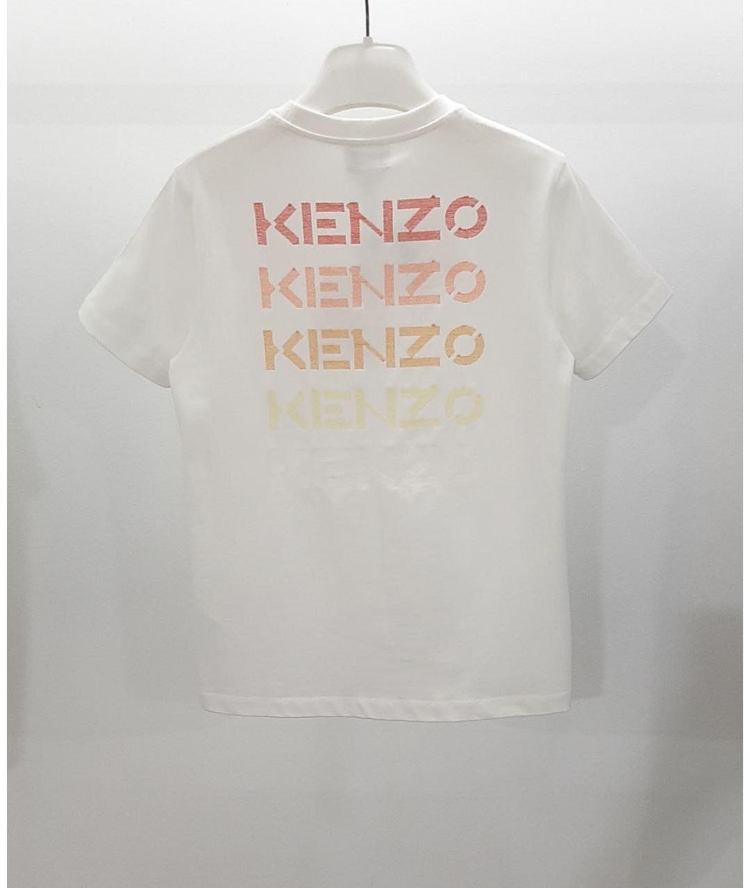 KENZO Белая хлопковая футболка, фото 2