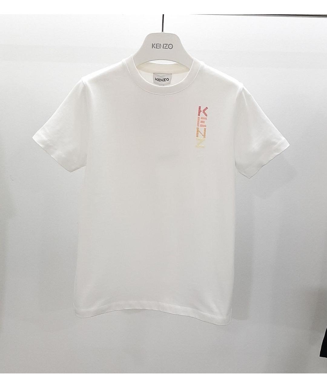 KENZO Белая хлопковая футболка, фото 3