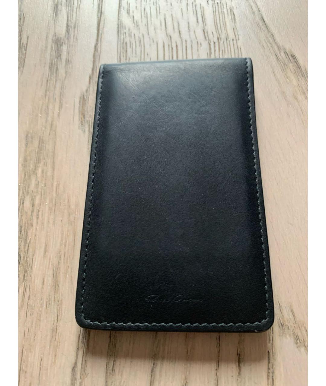 RICK OWENS Черный кожаный кардхолдер, фото 2