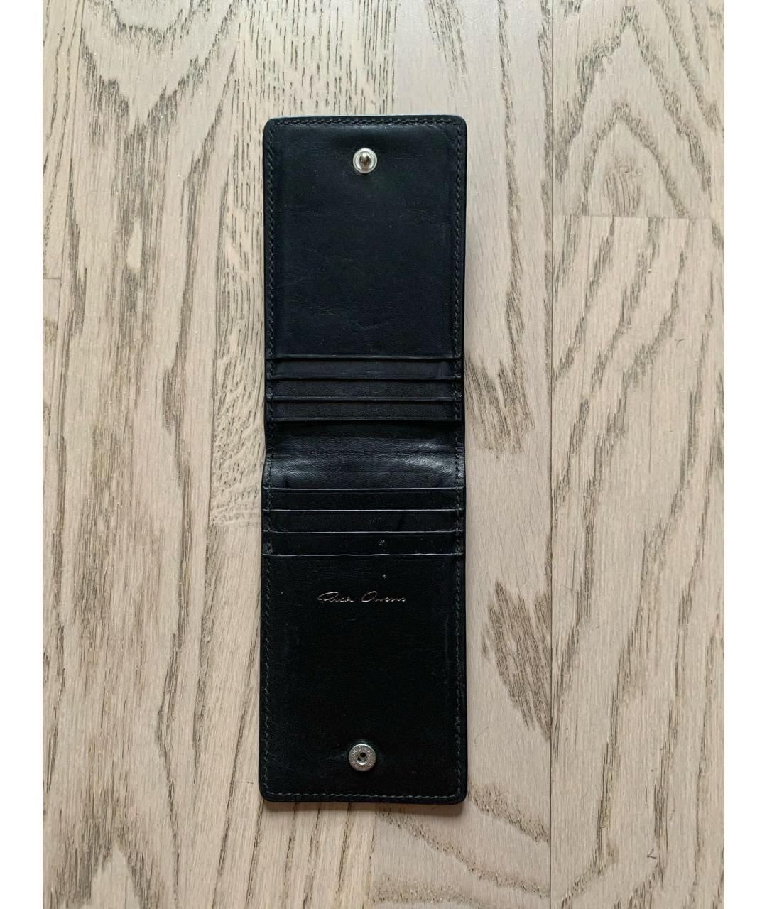 RICK OWENS Черный кожаный кардхолдер, фото 3
