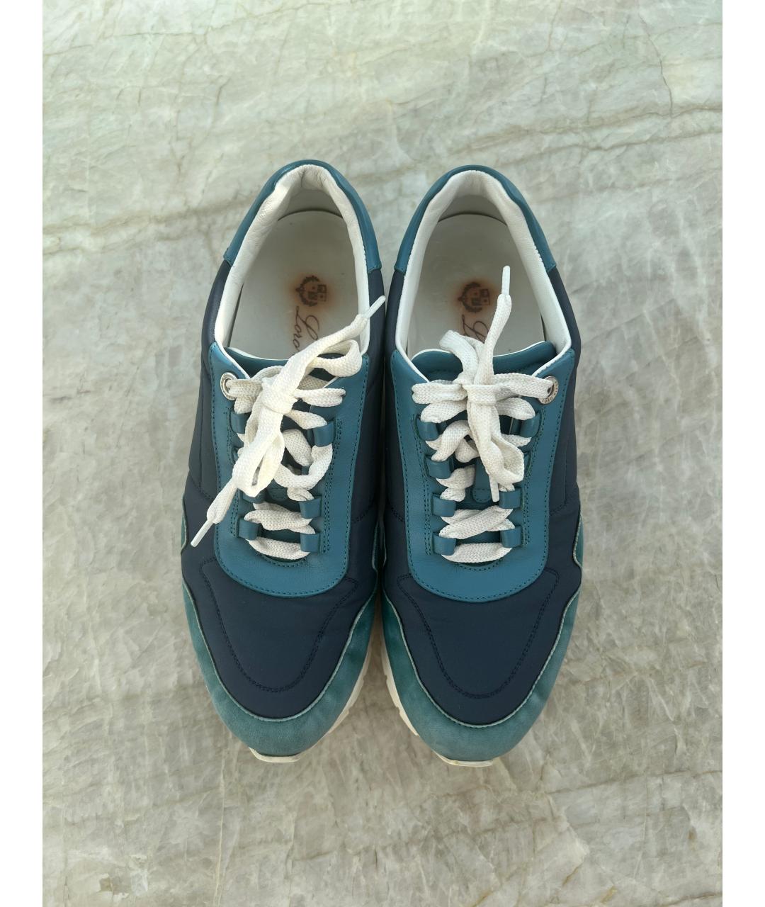 LORO PIANA Зеленые кроссовки, фото 2