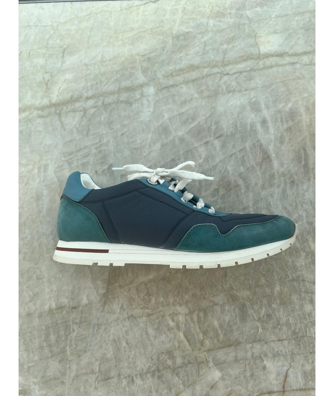 LORO PIANA Зеленые кроссовки, фото 6