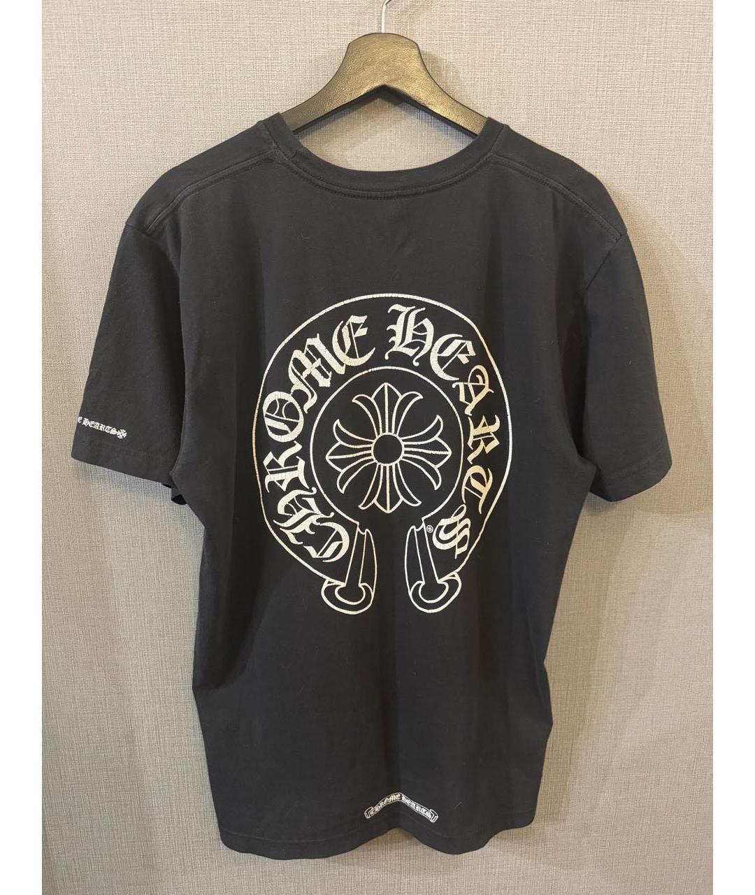 CHROME HEARTS Черная хлопковая футболка, фото 2