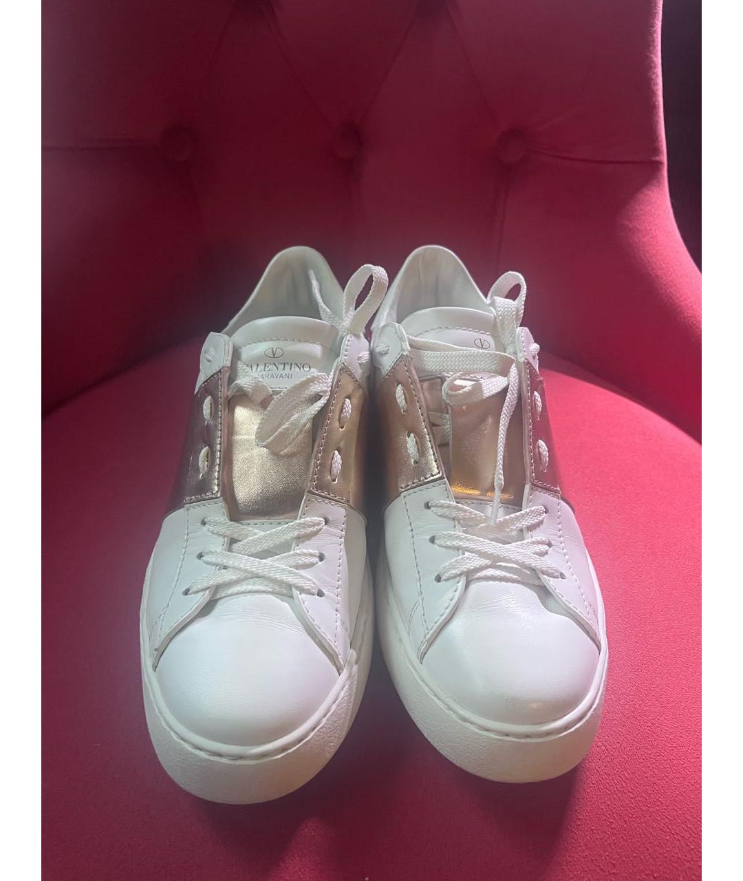 VALENTINO Белые кожаные кеды, фото 2