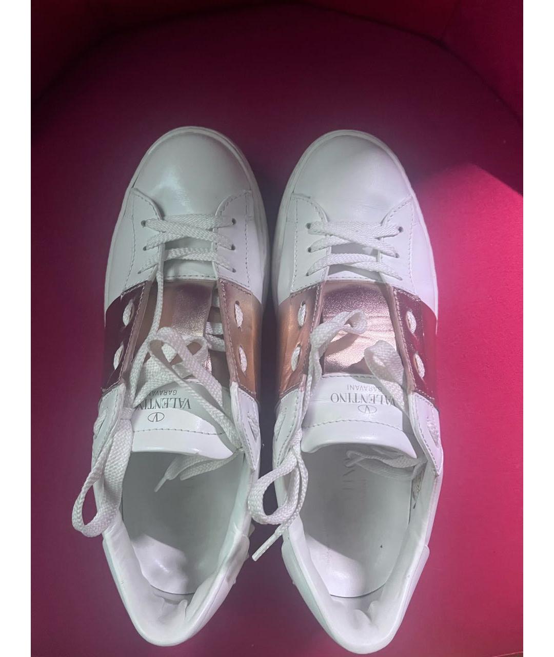 VALENTINO Белые кожаные кеды, фото 3