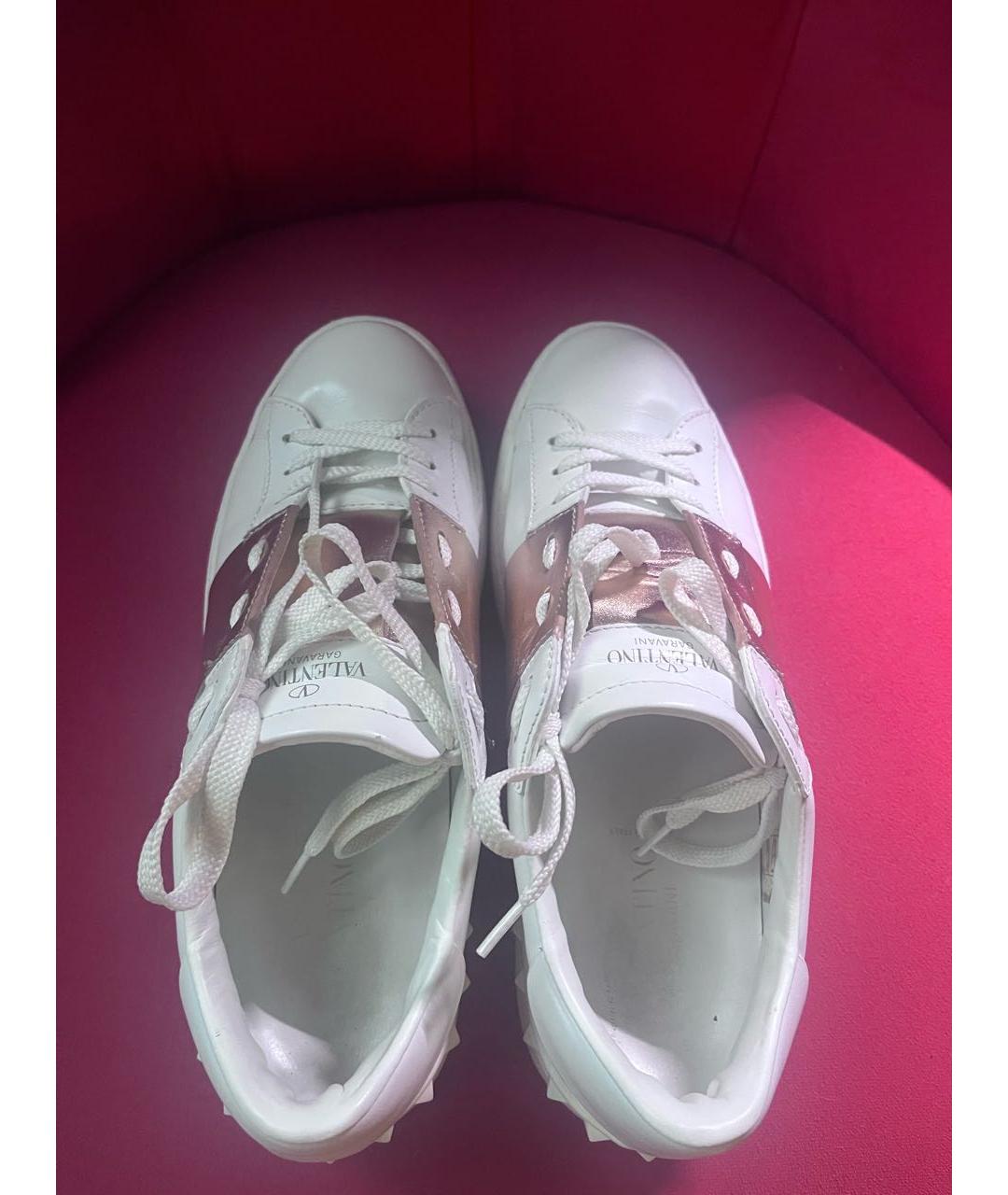 VALENTINO Белые кожаные кеды, фото 5