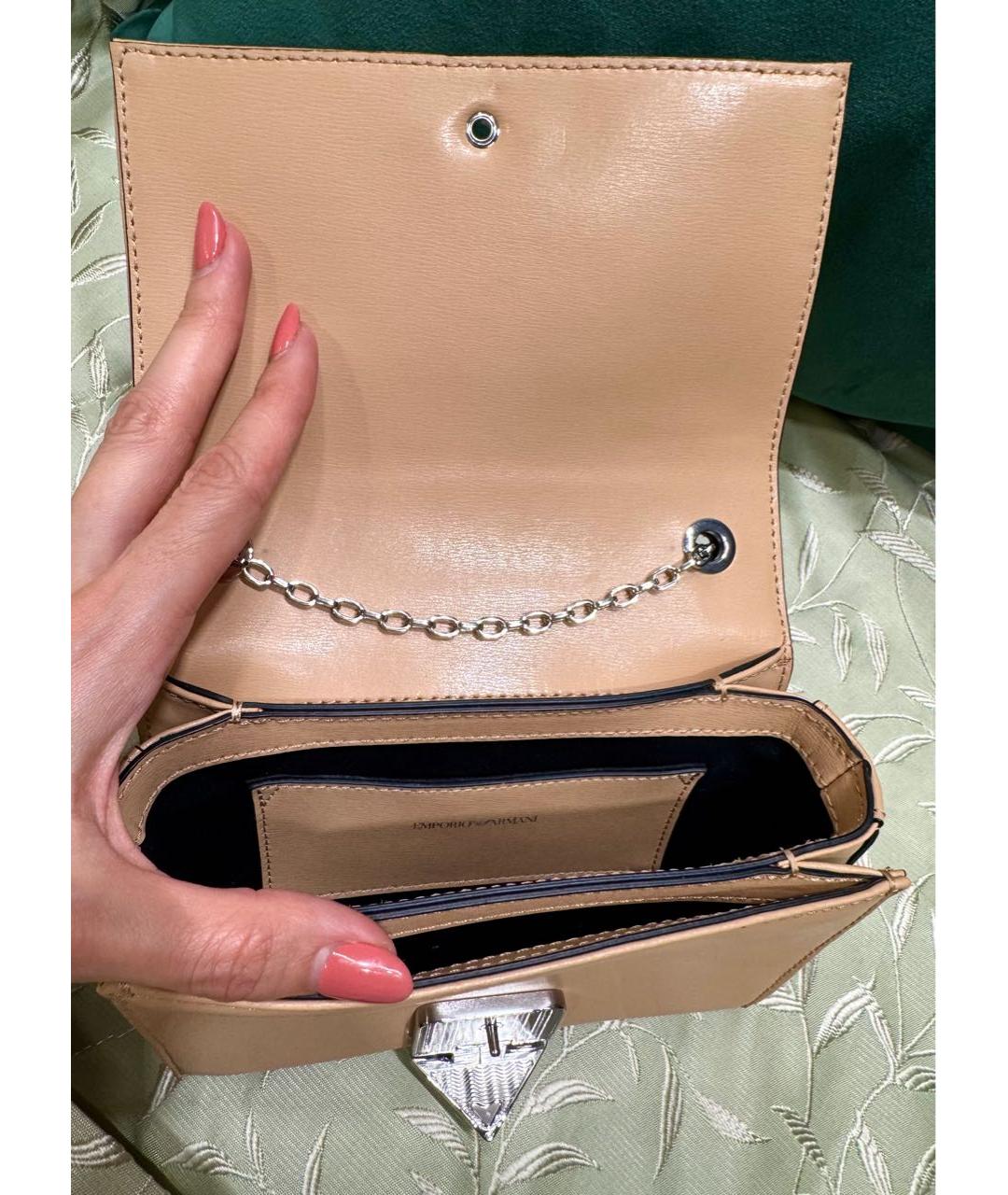 EMPORIO ARMANI Бежевая сумка через плечо, фото 3