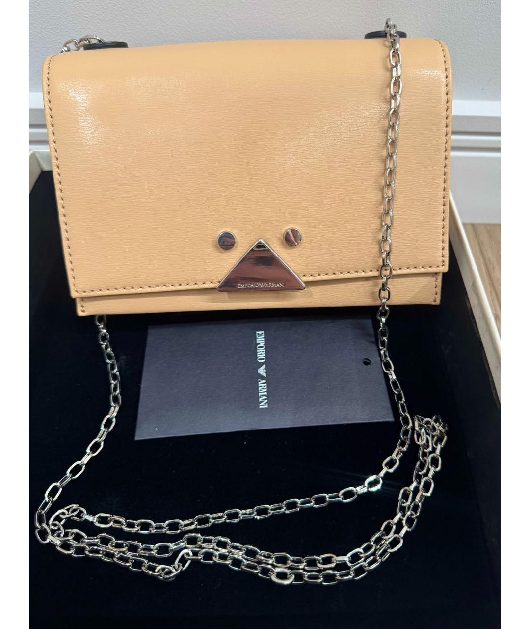 EMPORIO ARMANI Бежевая сумка через плечо, фото 2
