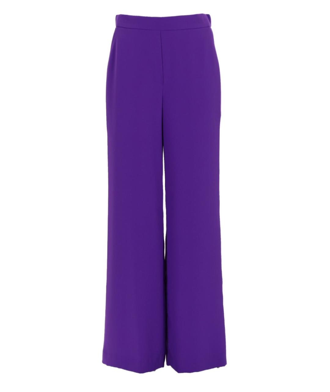 P.A.R.O.S.H. Фиолетовые полиэстеровые прямые брюки, фото 1