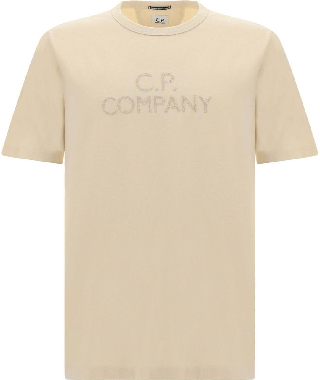 CP COMPANY Бежевая хлопковая футболка, фото 1