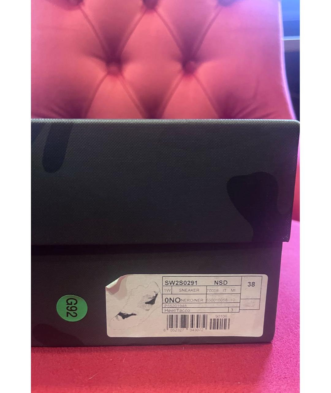 VALENTINO Черные кожаные кроссовки, фото 6