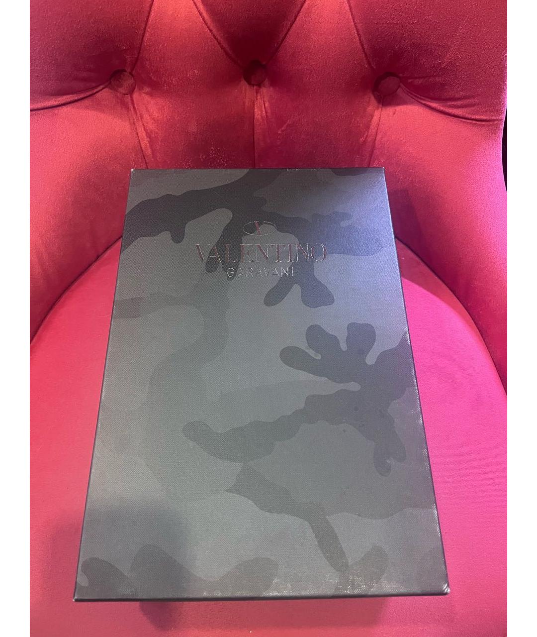 VALENTINO Черные кожаные кроссовки, фото 7