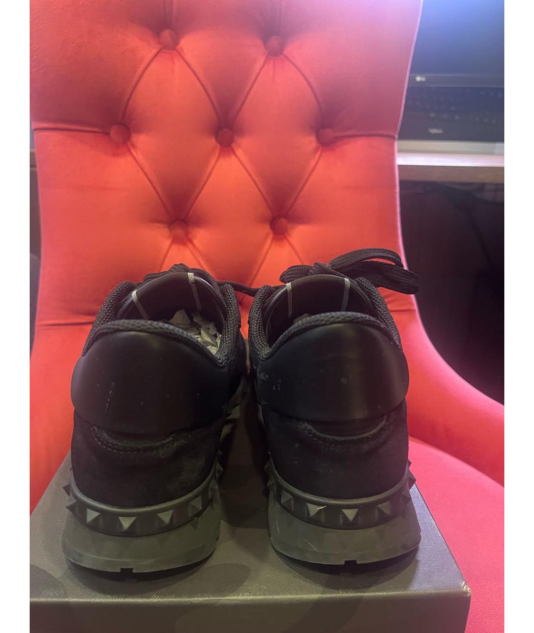 VALENTINO Черные кожаные кроссовки, фото 5