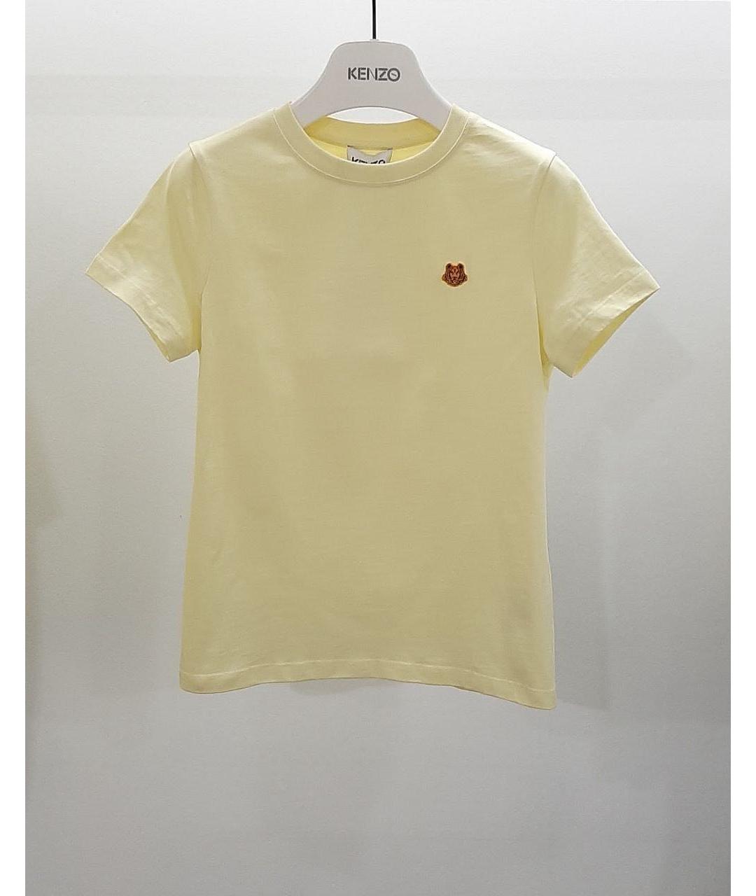 KENZO Желтая хлопковая футболка, фото 3