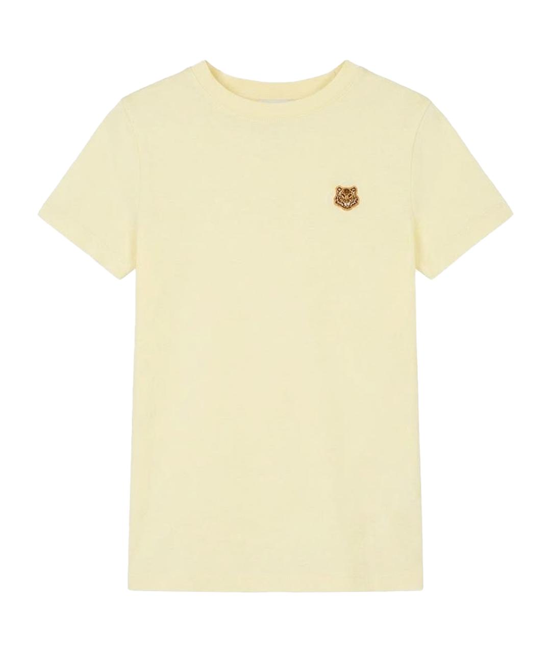 KENZO Желтая хлопковая футболка, фото 1