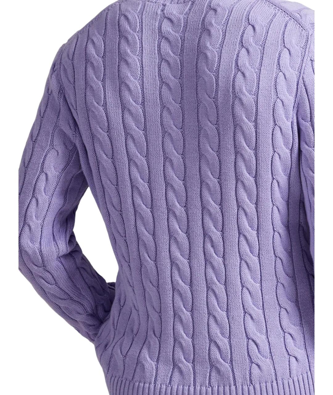 POLO RALPH LAUREN Фиолетовый хлопковый джемпер / свитер, фото 3