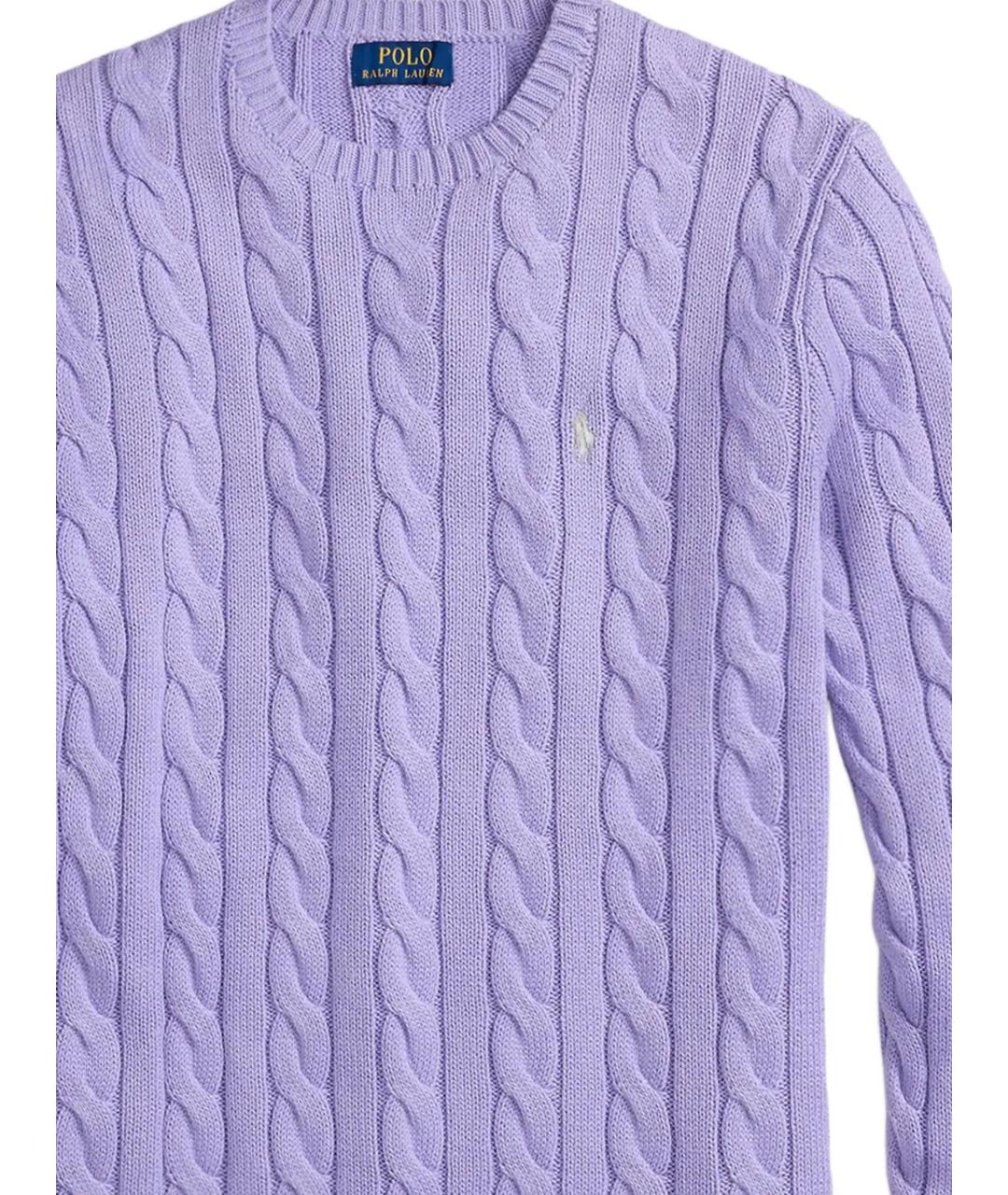 POLO RALPH LAUREN Фиолетовый хлопковый джемпер / свитер, фото 2