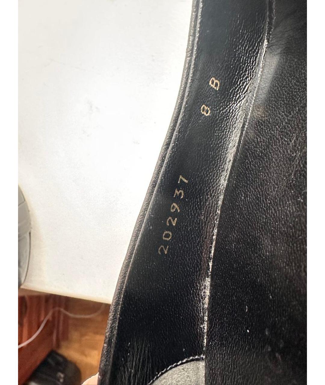 GUCCI Черные кожаные туфли, фото 6