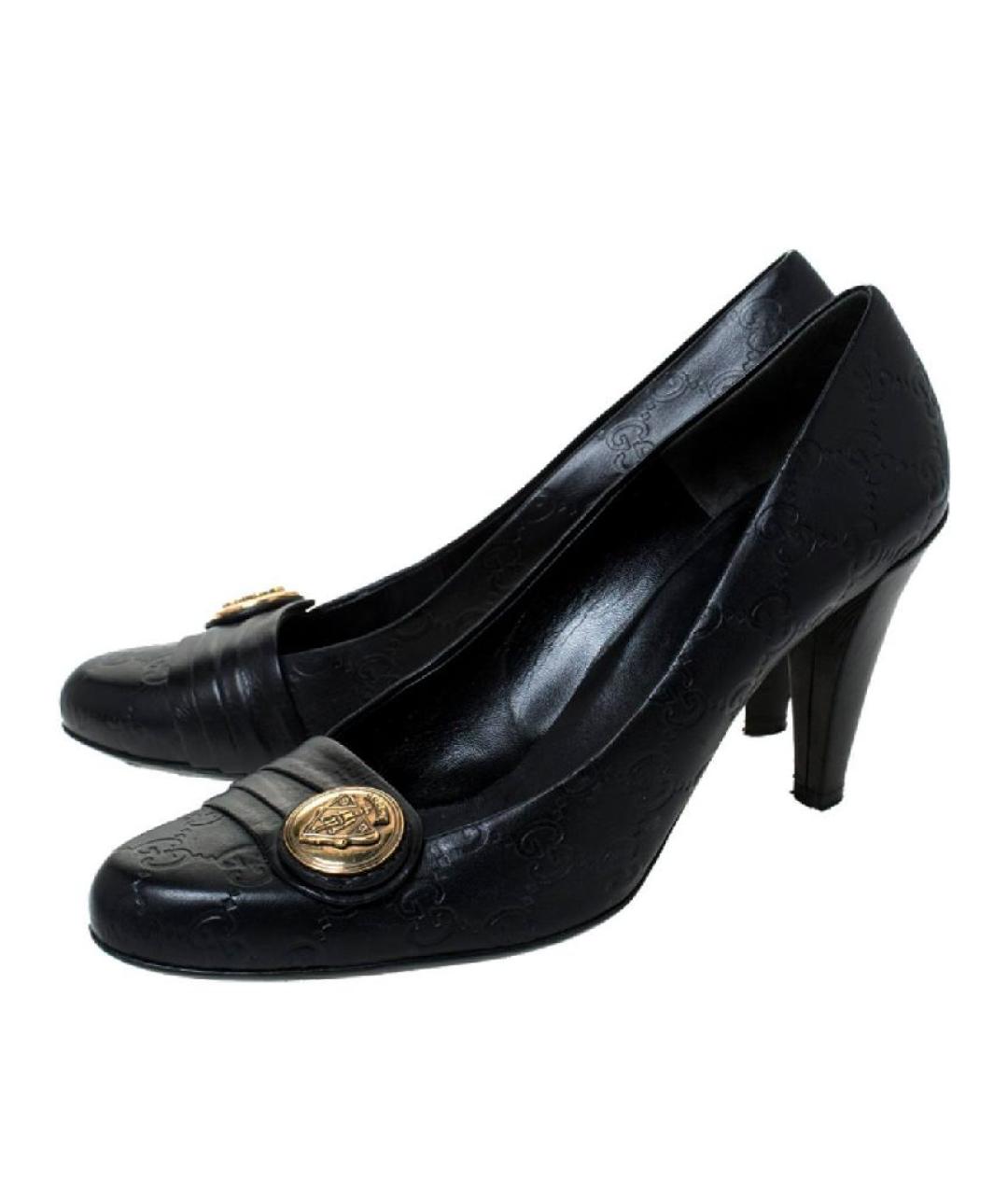 GUCCI Черные кожаные туфли, фото 8